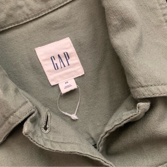 NWOT GAP Embroidered Army Green Utility Shirt Jacket Sz XS - Picture 11 of 11
